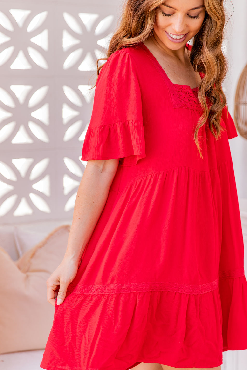 Eloise Dress - Ruby Red