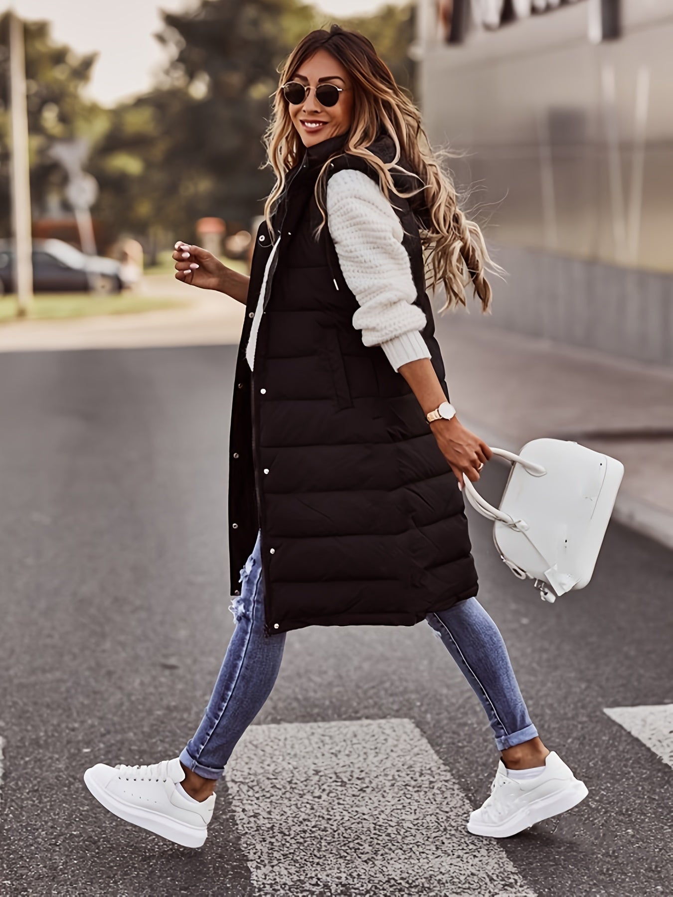 Ivyshape | Chic Long Hooded Vest