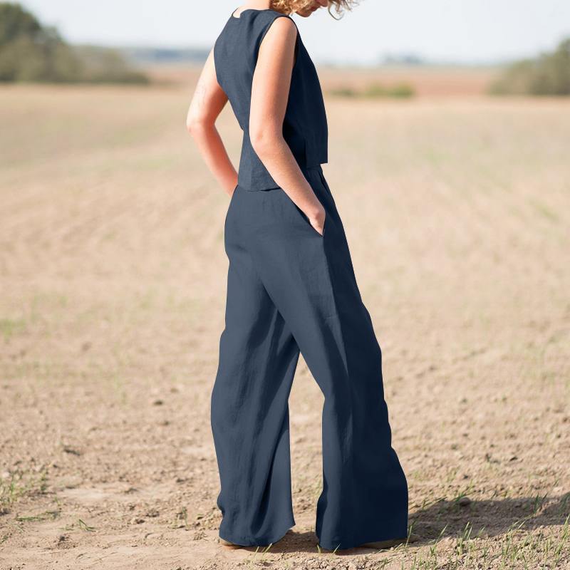 Vest Top + Wide-leg Pants Sets