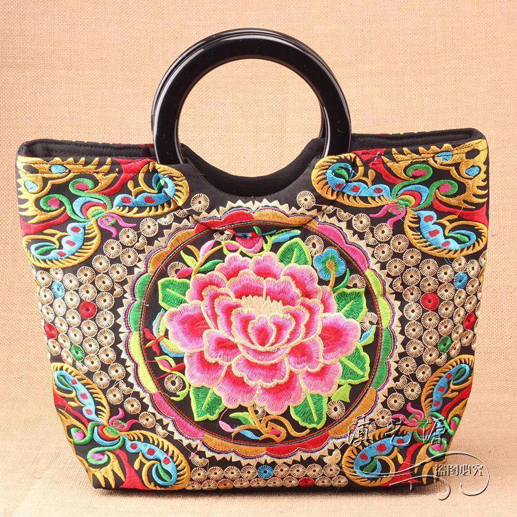 Style Embroidery Double-Sided Embroidery Portable Versatile Bag