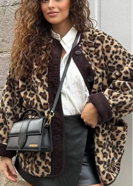 Ivyshape | Leopard Print Loose Jacket