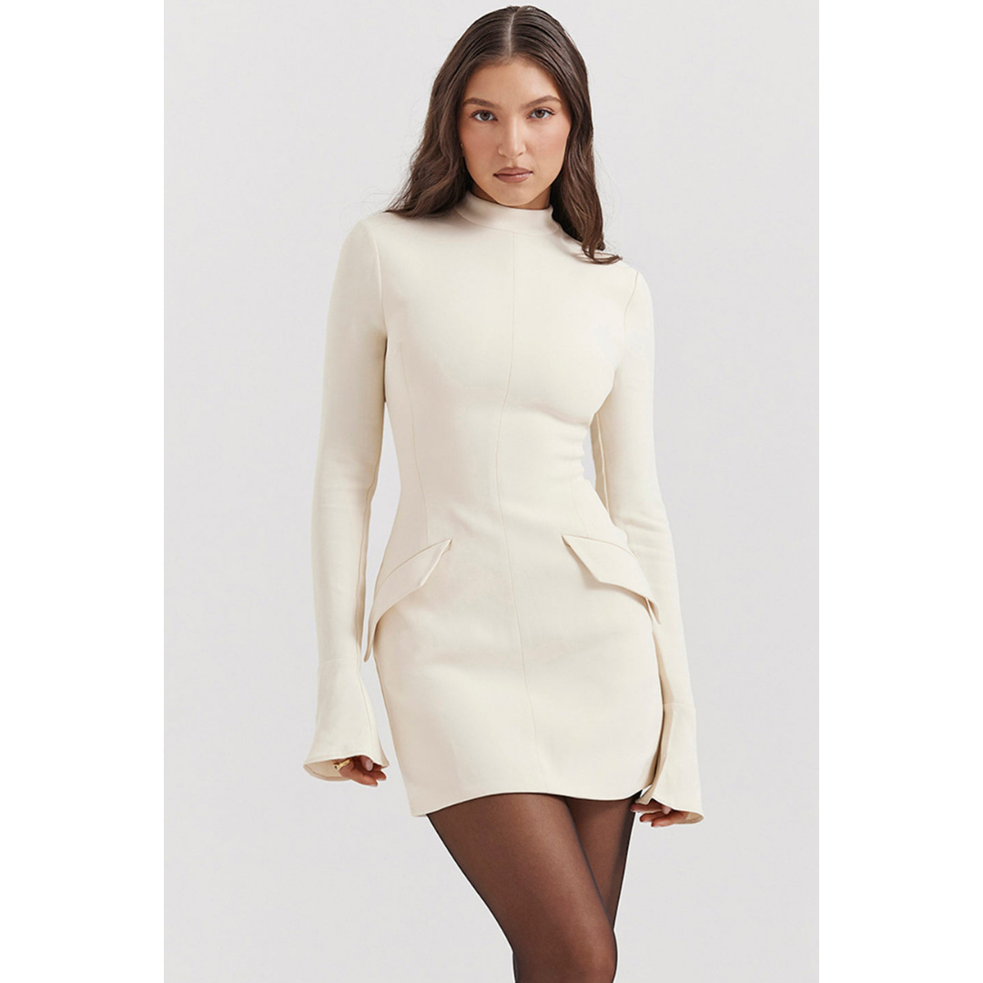 Ivyshape | Alluring Fitted Dress Long Sleeves