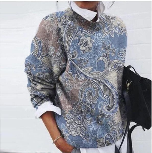 Ivyshape | Women's Bohemian Pattern Sweater Pullover