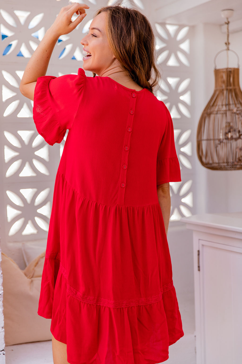 Eloise Dress - Ruby Red