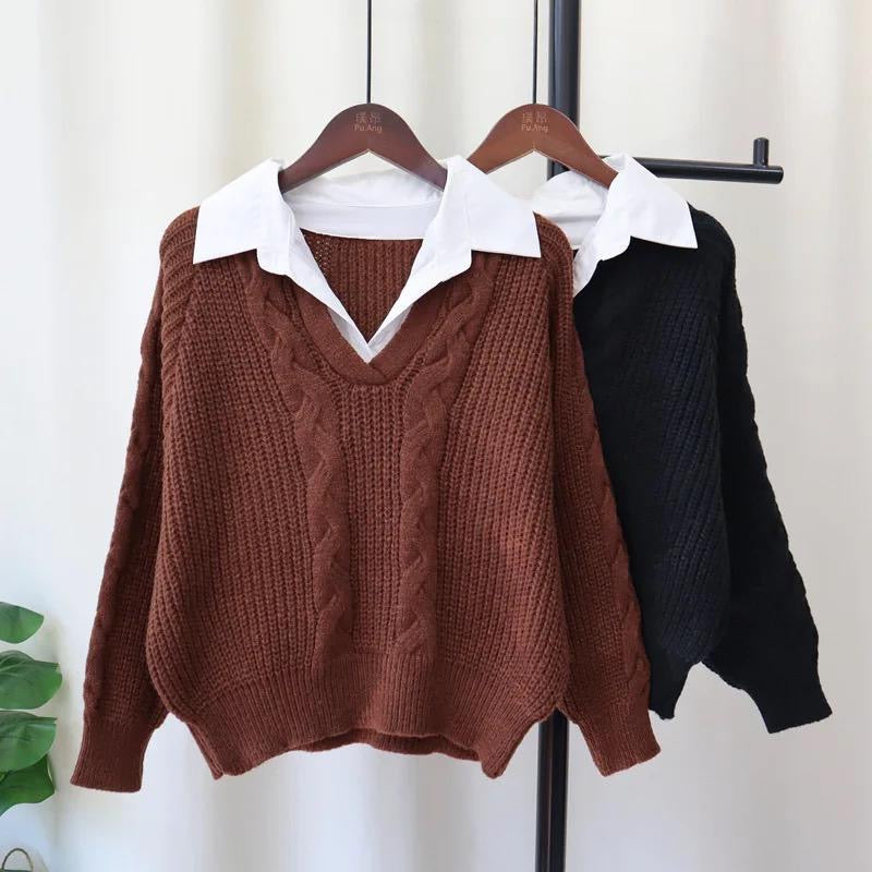 Ivyshape | Tops with Attached Sweater