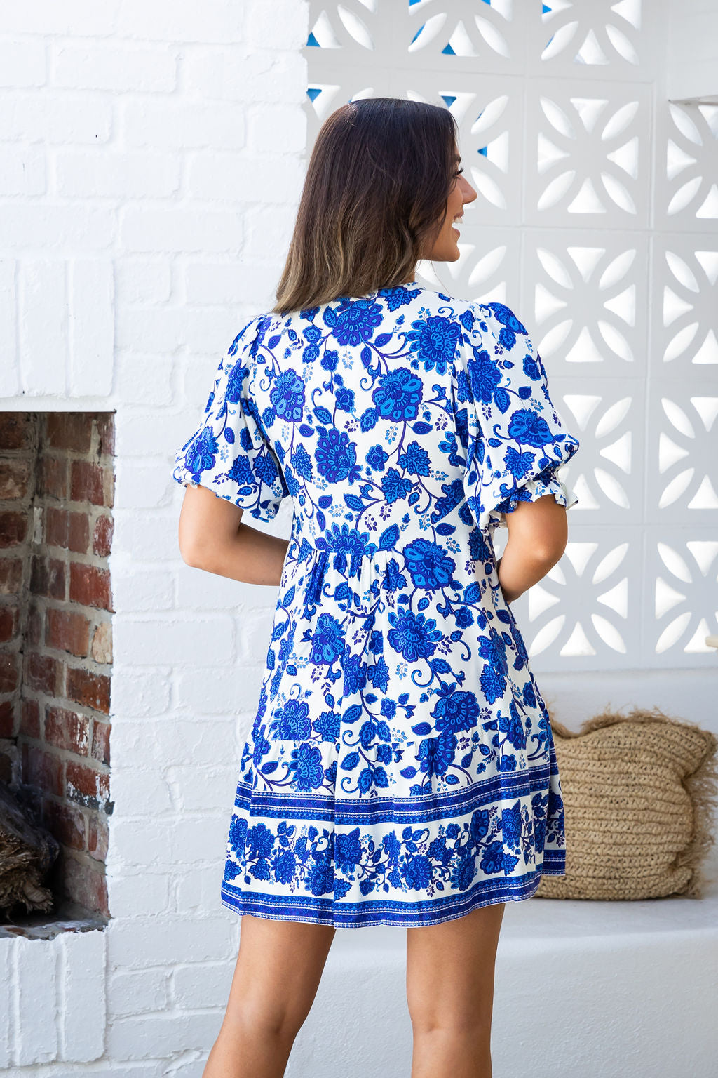 Gracie Dress - Blue Athena