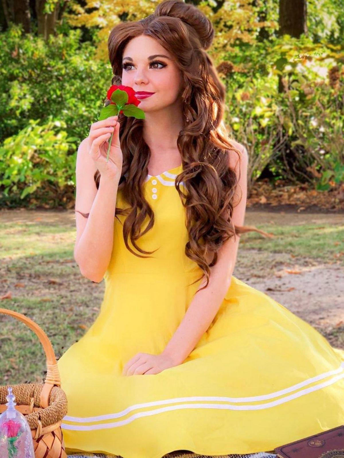 Yellow Halter Swing Dress