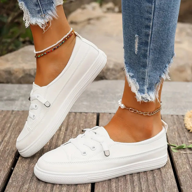Ivyshape | Women Classic Casual Sneakers White