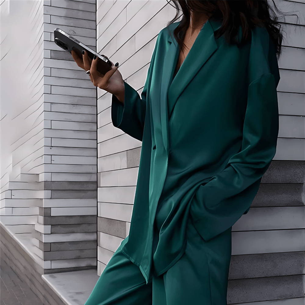 Ivyshape | Oversized, Two-Piece Office Suit