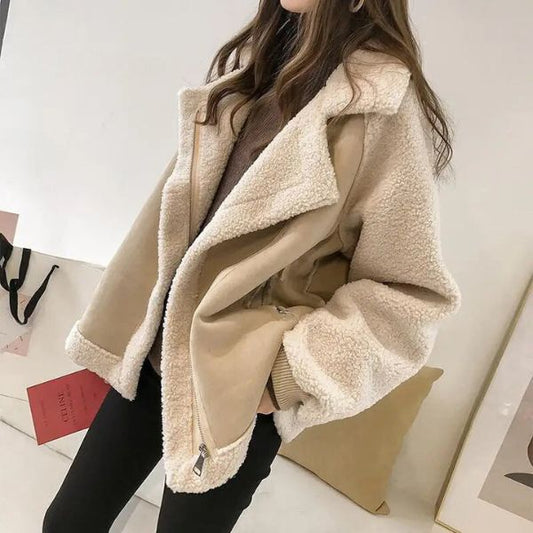 Ivyshape | Faux Shearling Jacket