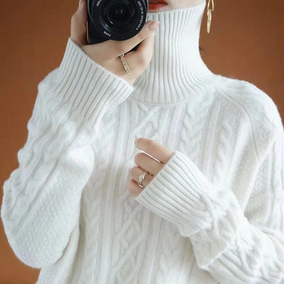 Ivyshape | Women's Warmer Knitted Sweater Turtleneck Sweater