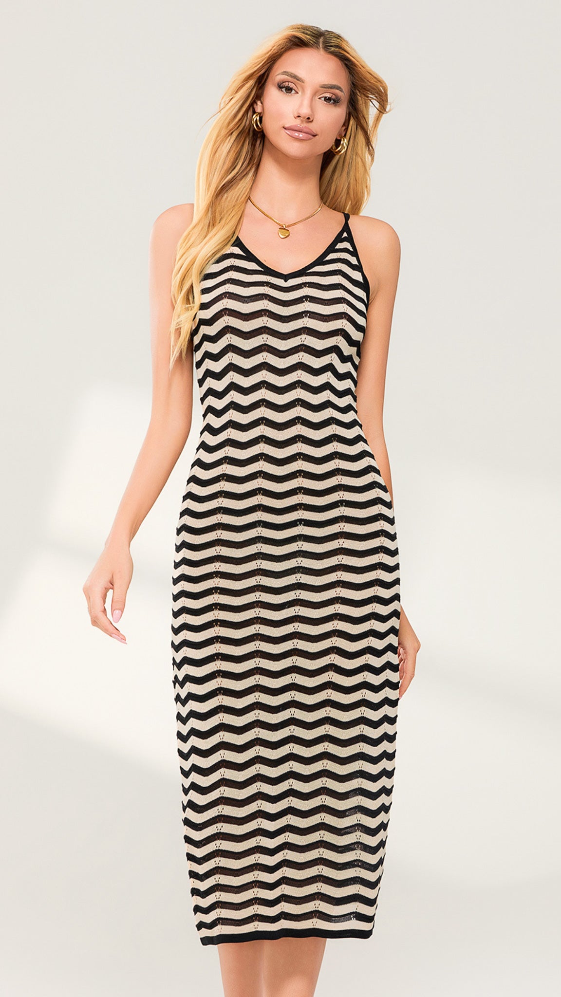 Mid-Back Chevron Dress