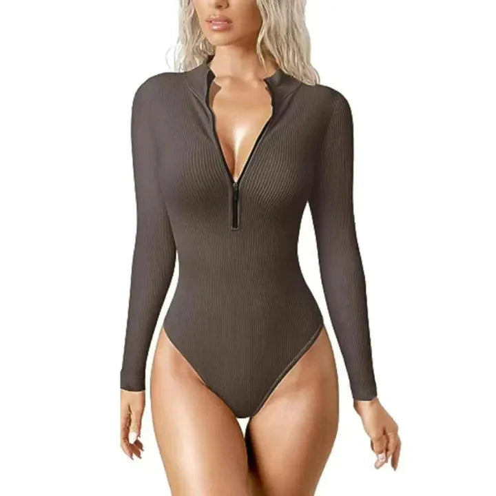 Ivyshape | Tight Romper with Zipper