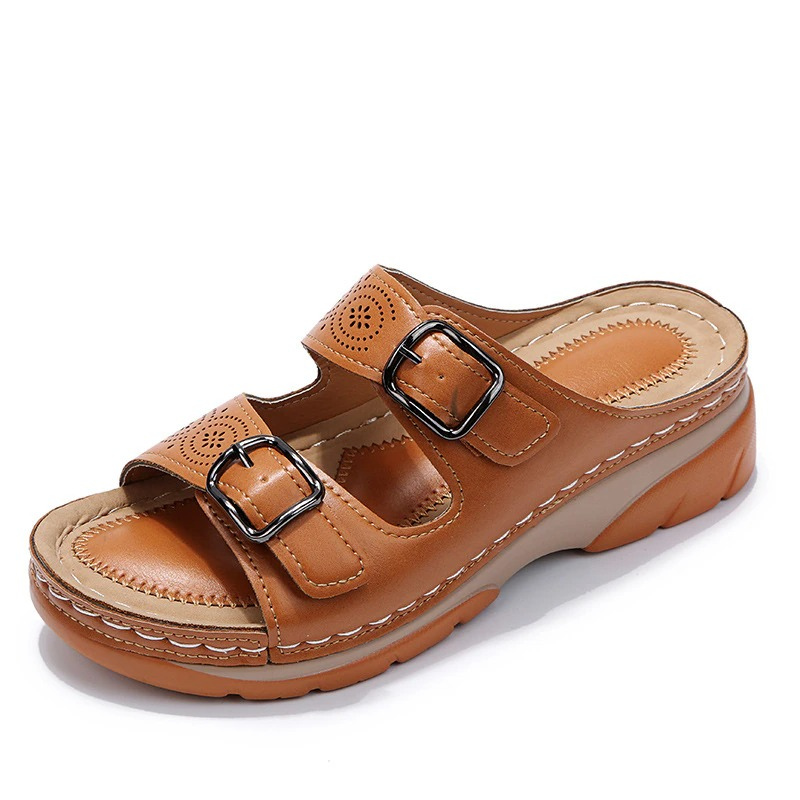 Ivyshape | Orthopedic Leather Sandals