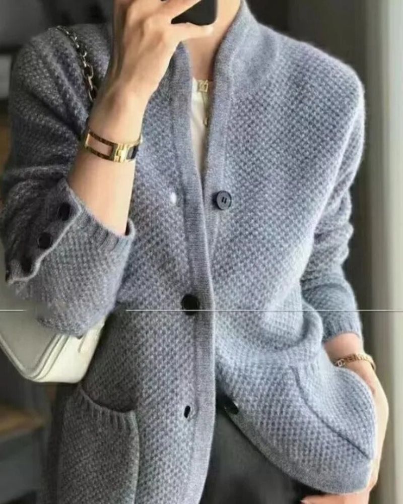 Ivyshape | Women's Wool Thick Sweater Jacket