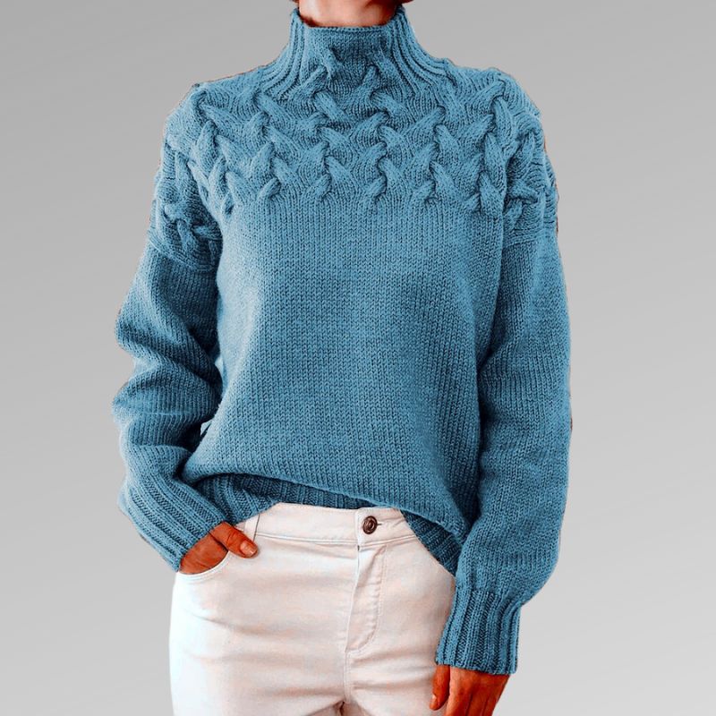 Ivyshape | Warm Stylish Knitted Turtleneck Jumper for Women