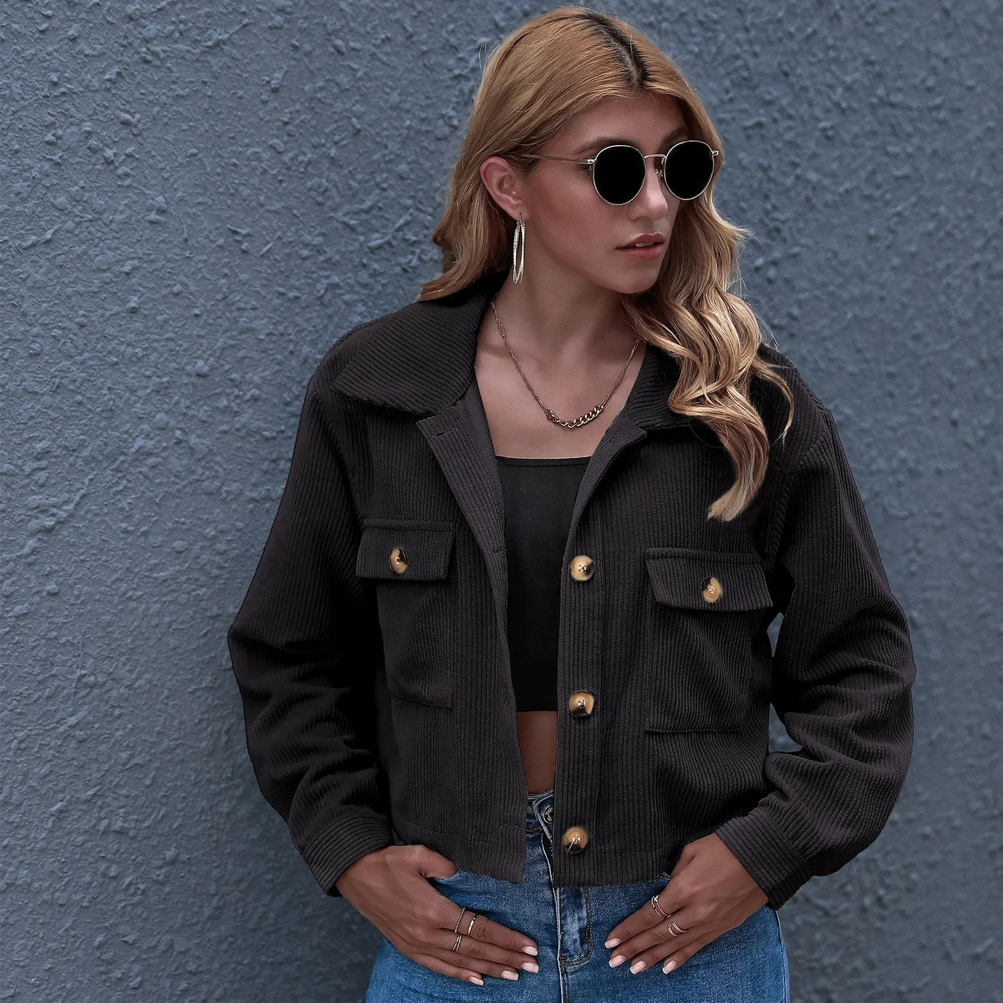 Ivyshape | Women's Crop Top Jacket Trendy