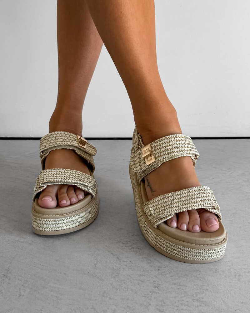 IvyShape | Chunky Rattan sandals for women