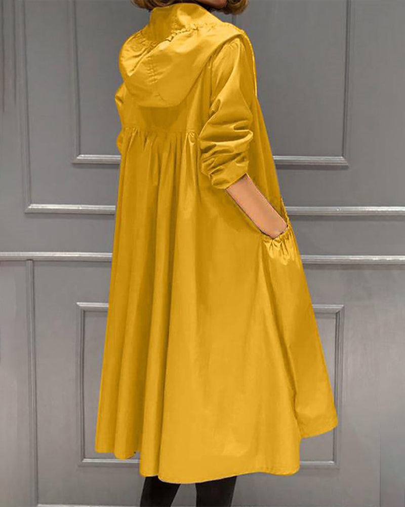 Ivyshape | Long Trench Coat With