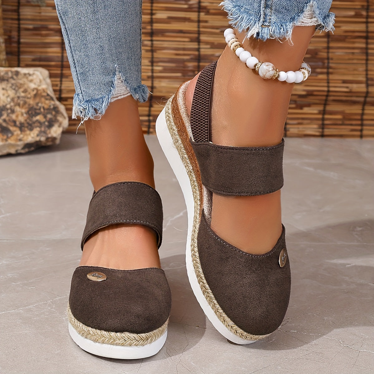 IvyShape | Women’s Sandals On Platform: Non-Slip, Closed Toe, Elastic Strap