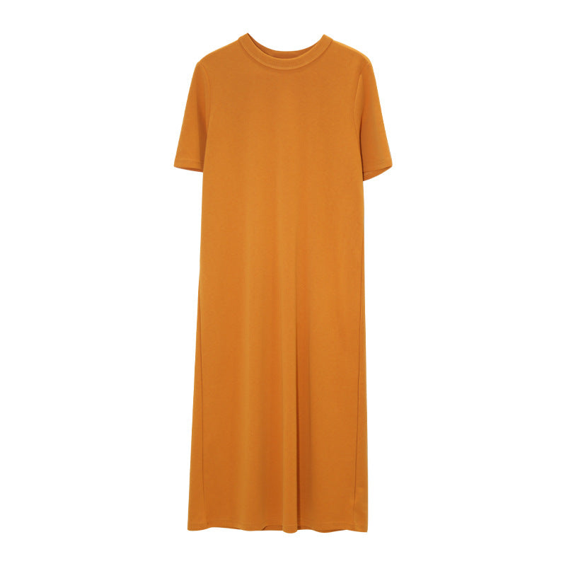 Ivyshape | Sleeve Casual Dress with Crew Neck