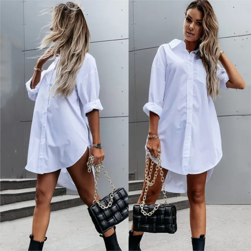 Elegant Loose-Fit V-Neck Blouse for Women