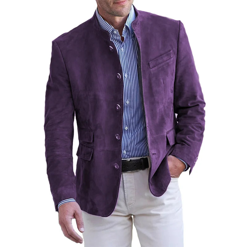 Classic jacket for men with button closure
