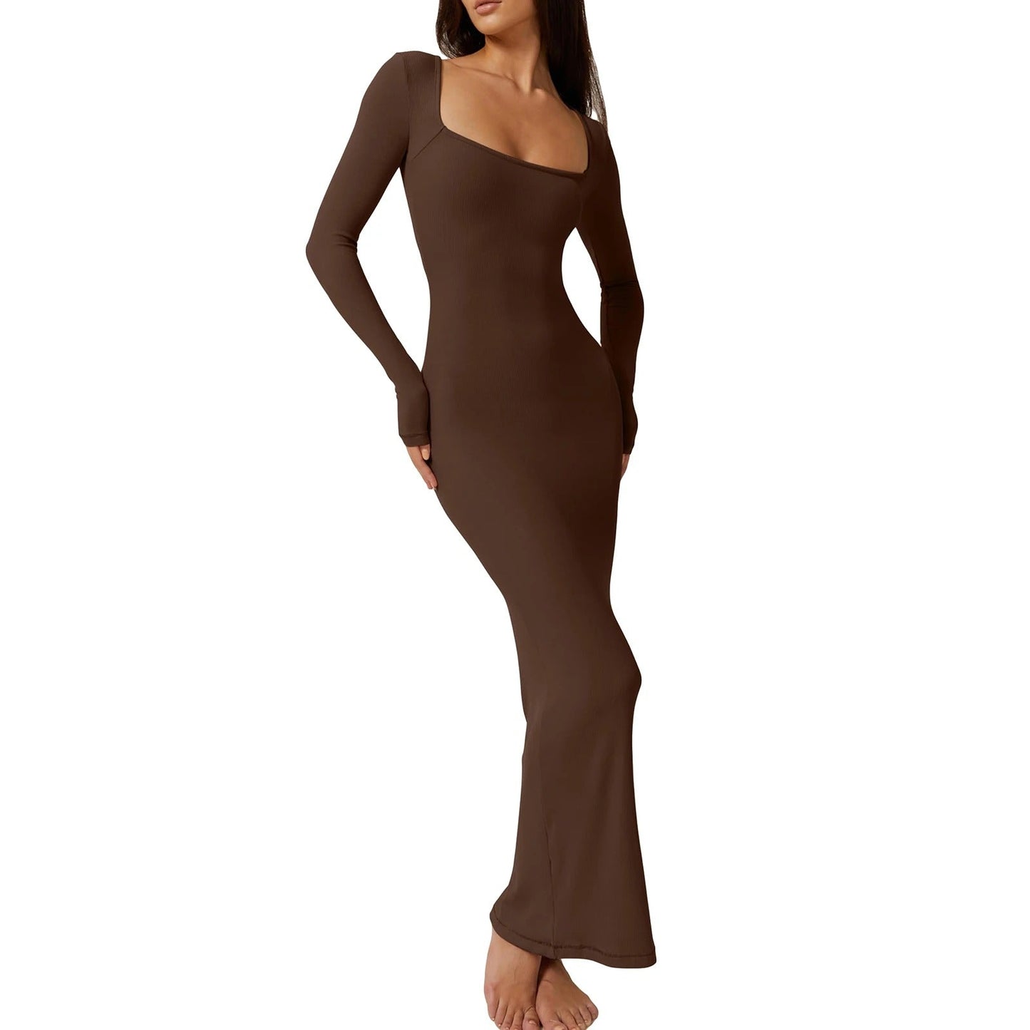 Ivyshape | Sleek Ribbed Bodycon Dress for Women