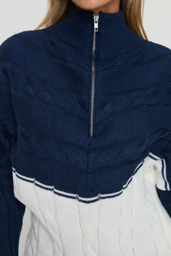 Ivyshape | Seb Quarter Zip Sweater