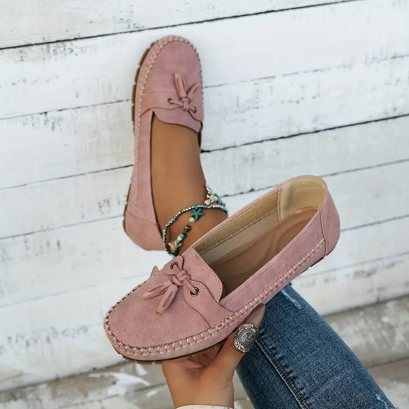 IvyShape | Classic Suede Loafers With Tassel Detail for Women
