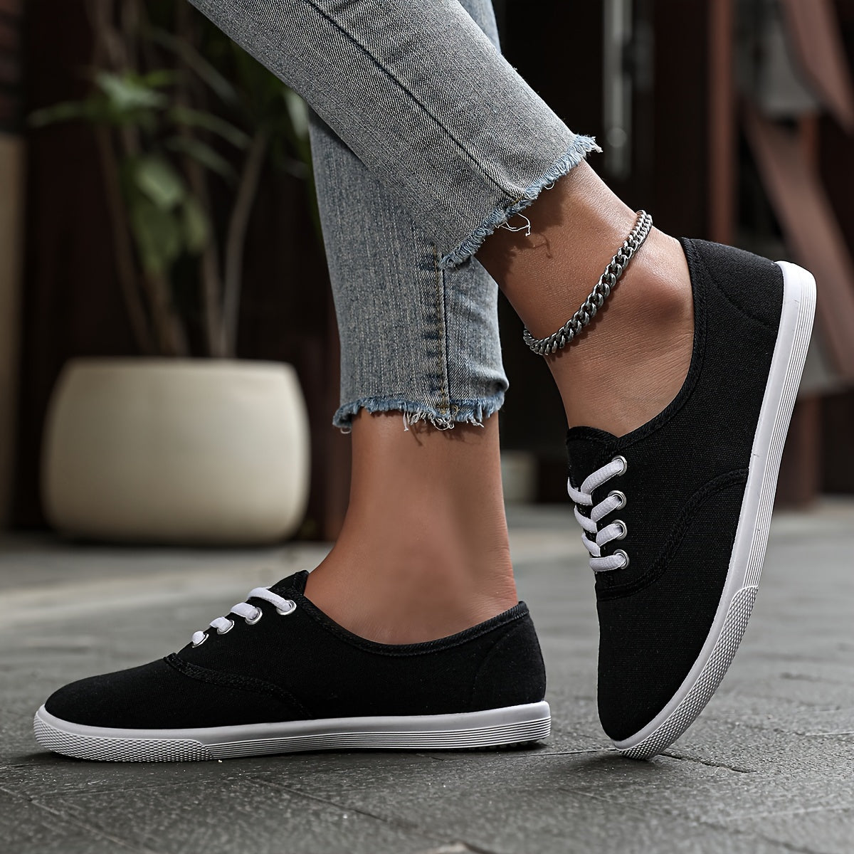 Ivyshape | Women's Chic Canvas Sneakers Lightweight