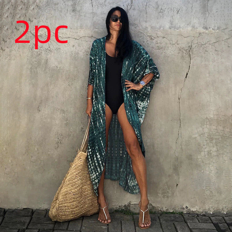 Ivyshape | Women's Beach Cover Up Cardigan Long