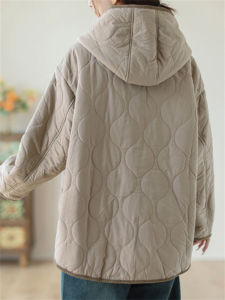 Thickened Plush Lining Super Warm Hooded Coat