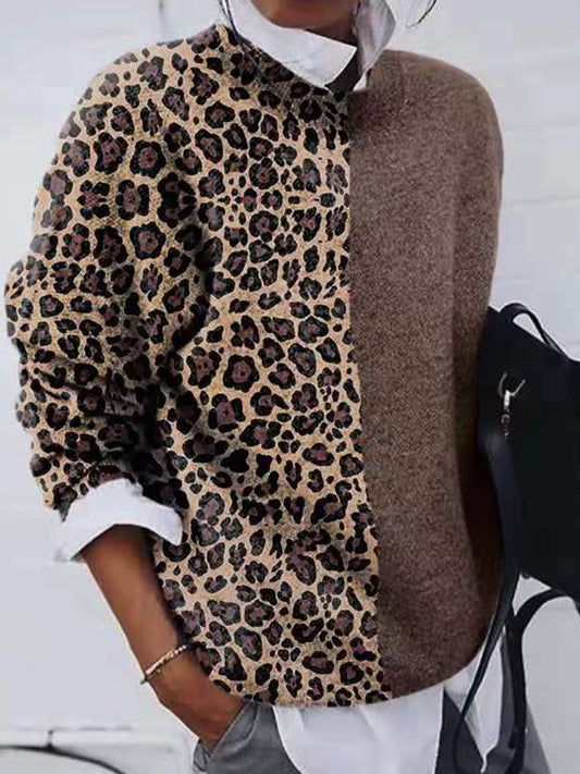 Ivyshape | Leopard Wool Knitted Jumper for Women