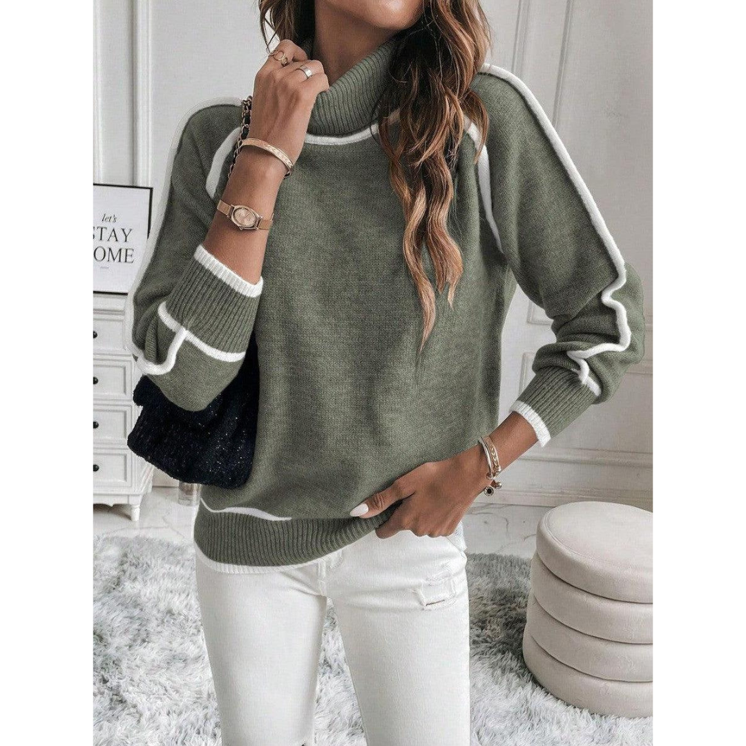 Ivyshape | Ladies Warm Sweater Turtleneck Sweater