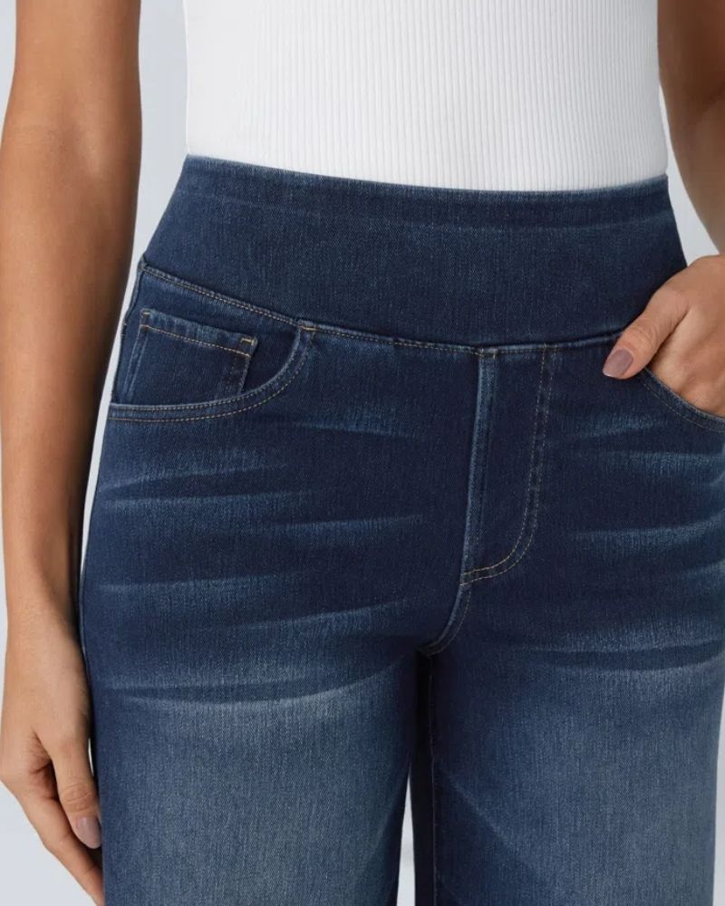 Ivyshape | Super Stretch Wide Leg Jeans