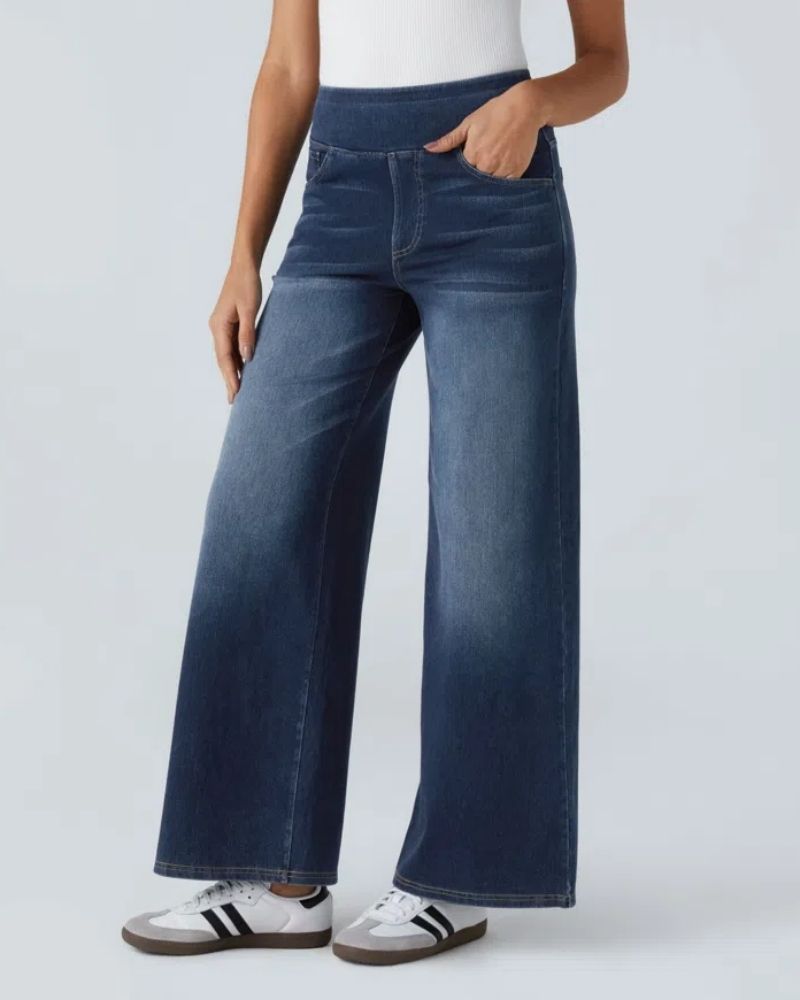 Ivyshape | Super Stretch Wide Leg Jeans