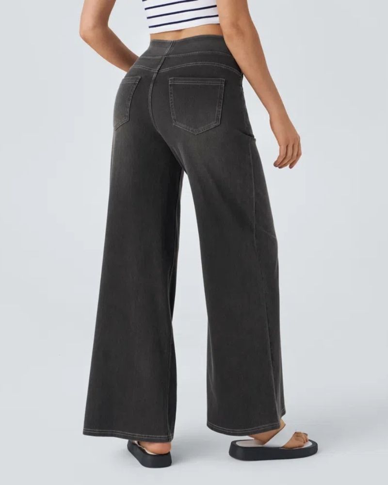 Ivyshape | Super Stretch Wide Leg Jeans