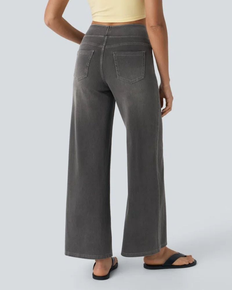 Ivyshape | Super Stretch Wide Leg Jeans