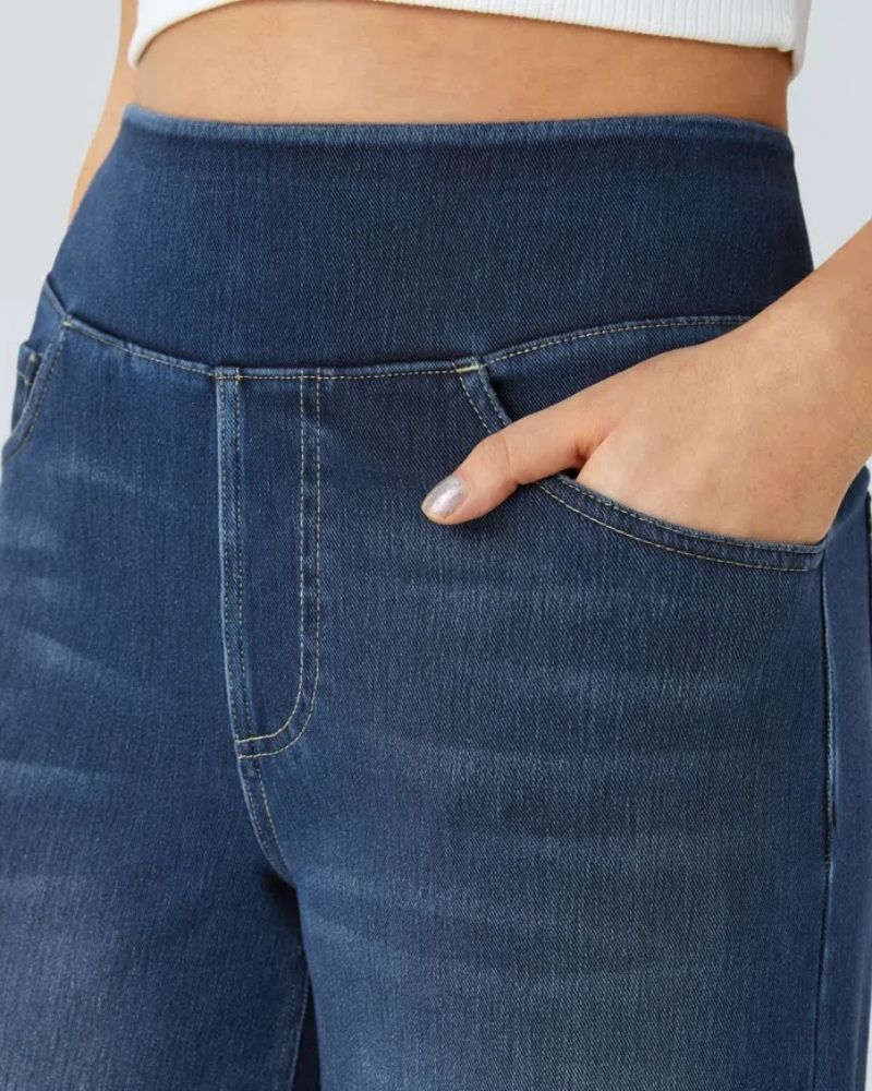 Ivyshape | Super Stretch Wide Leg Jeans