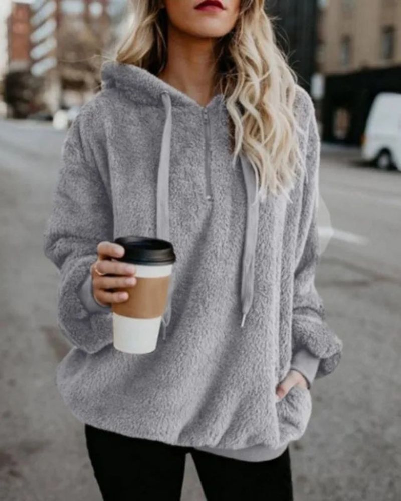 Ivyshape | Oversized And Comfortable Fleece Jumper