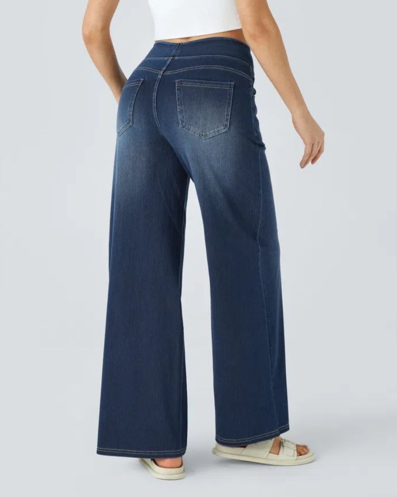 Ivyshape | Super Stretch Wide Leg Jeans