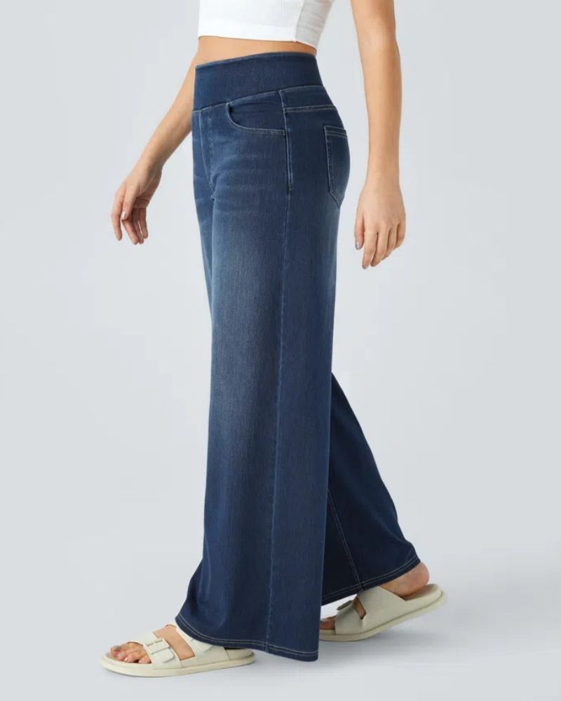 Ivyshape | Super Stretch Wide Leg Jeans