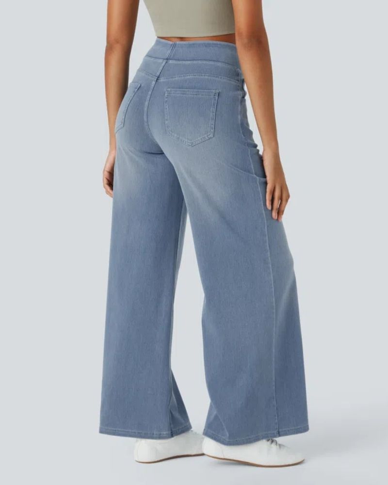 Ivyshape | Super Stretch Wide Leg Jeans