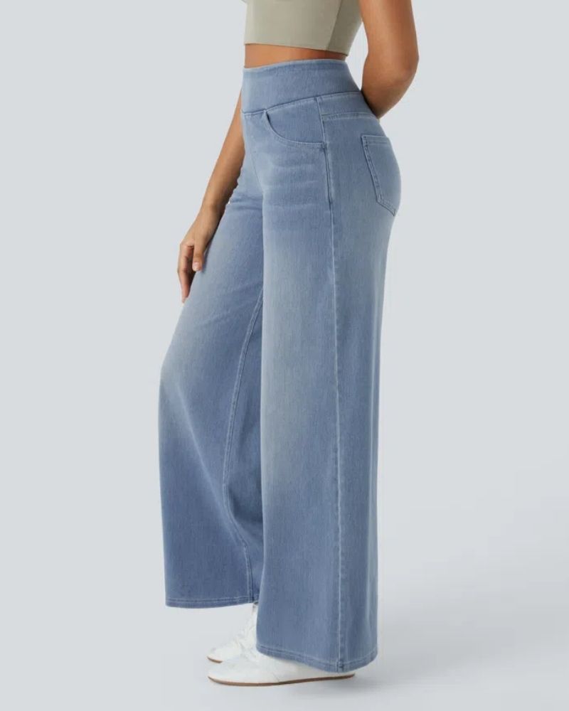 Ivyshape | Super Stretch Wide Leg Jeans