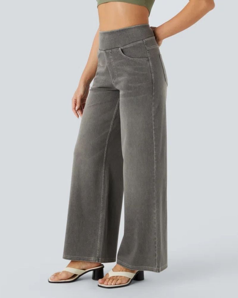 Ivyshape | Super Stretch Wide Leg Jeans