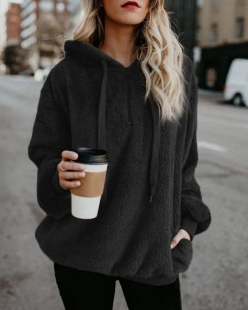 Ivyshape | Oversized And Comfortable Fleece Jumper