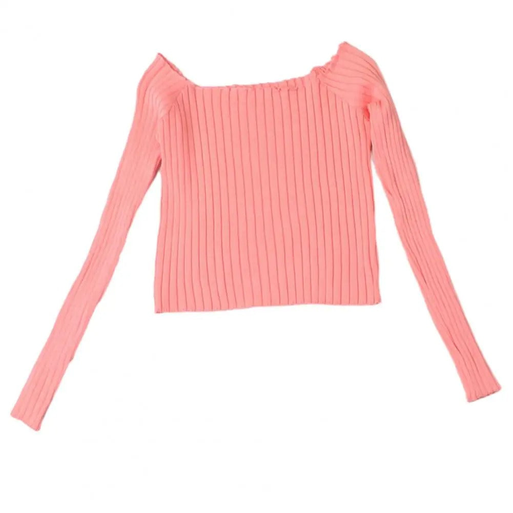 Stylish Slim Fit Knit Blouse for Women