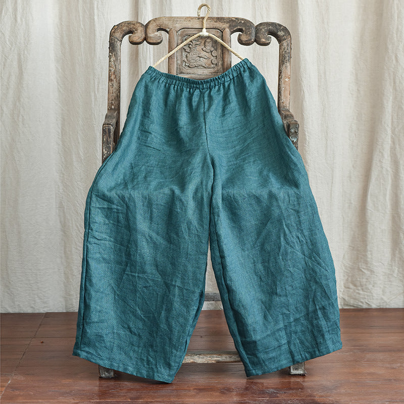 Ivyshape | Women's Cotton and Linen Slacks