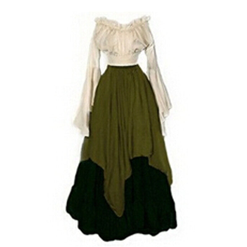 Ladies historical ensemble with wide flared sleeves Ivyshape